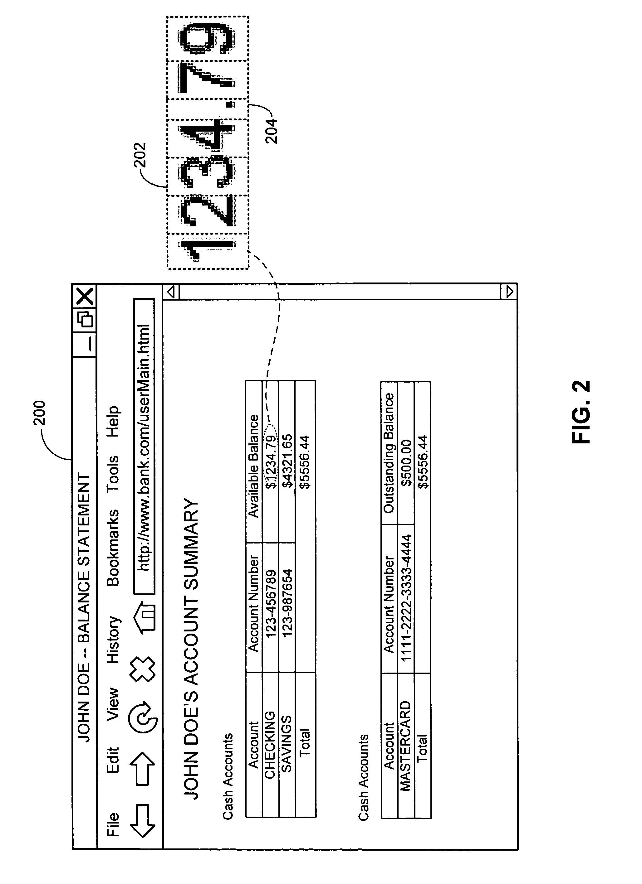 Method and system for obscuring and securing financial data in an online banking application