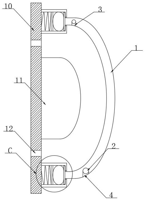 Shield of automobile front combination lamp