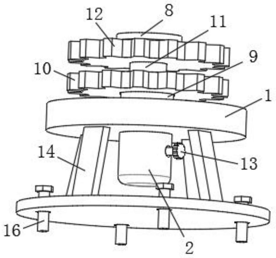 Multi-angle quick locating connecting disc of gear shaping clamp