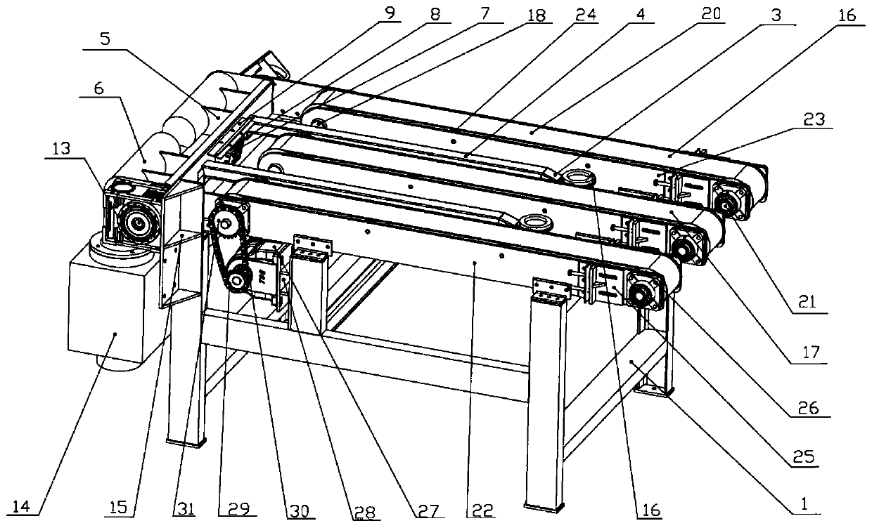 Automatic identification plate overturning device for composite floor production