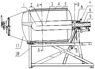 Vacuum refrigerating tumbling machine