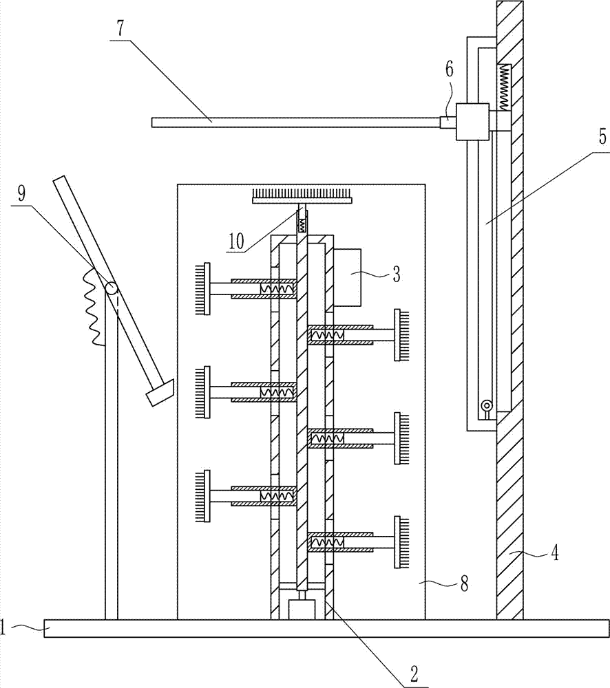 Cleaning device for water bucket for sewage treatment