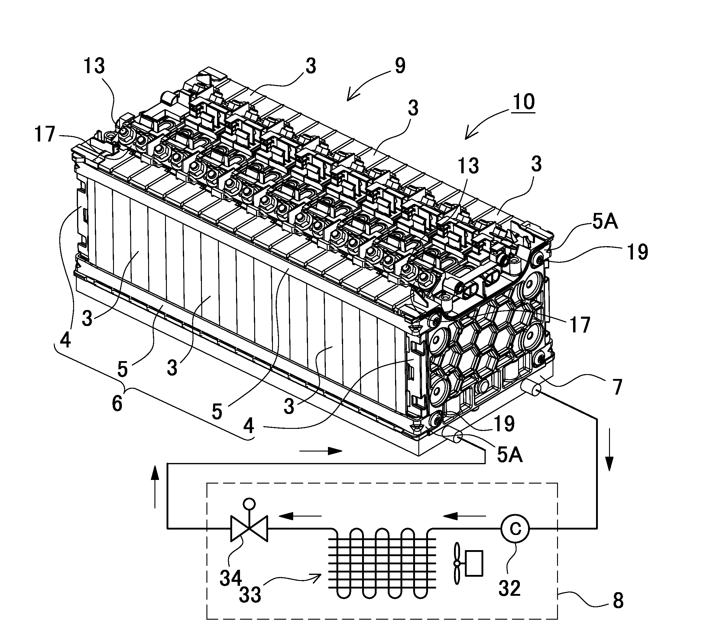 Power supply device and vehicle including power supply device