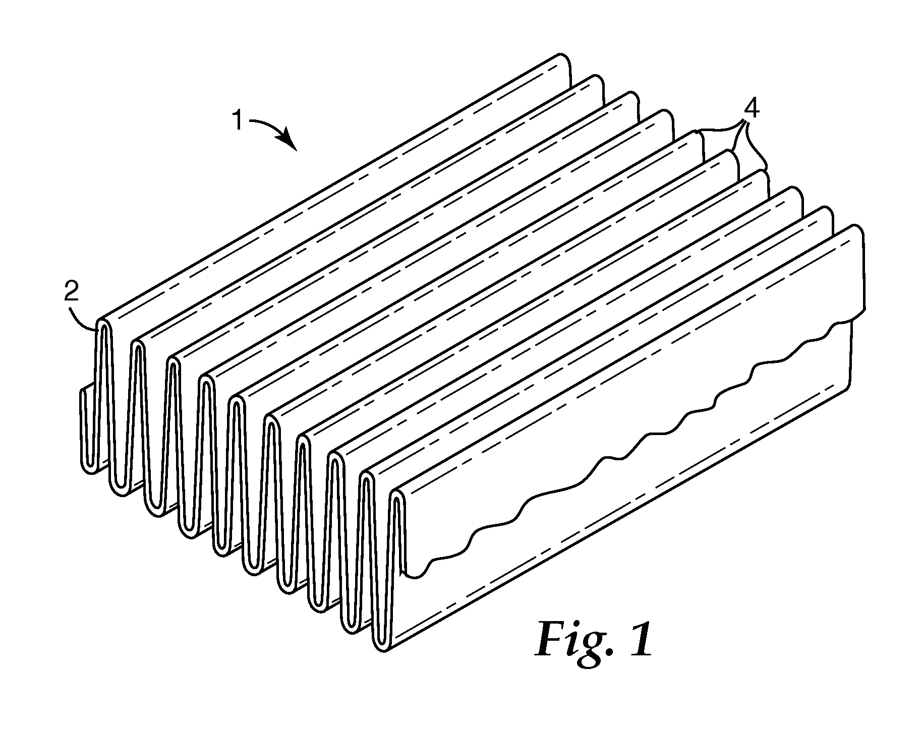 Pleated filter with bimodal monolayer monocomponent media