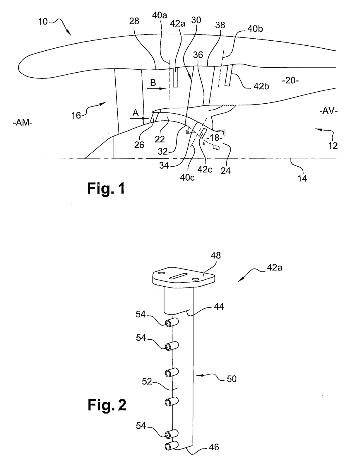 Instrumented flow passage of a turbine engine