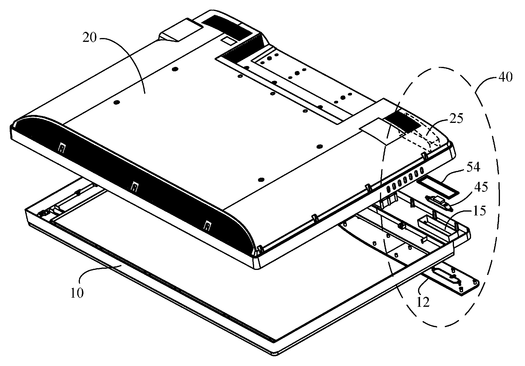 Loudspeaker structure of flat panel display