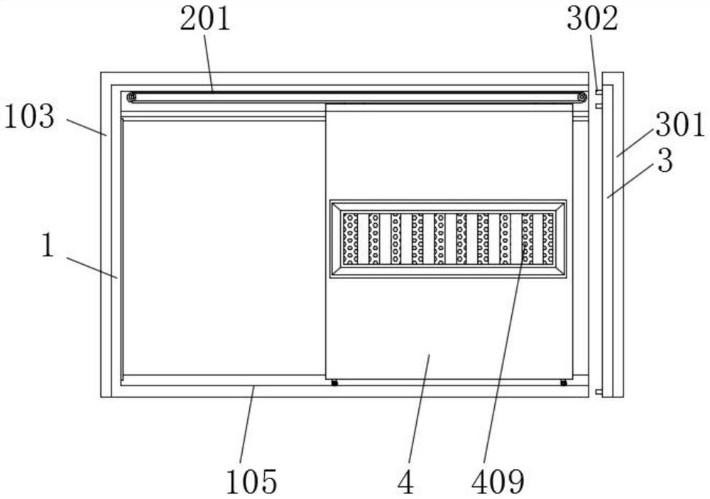 Radiation-proof composite door with wave-absorbing and shielding structure