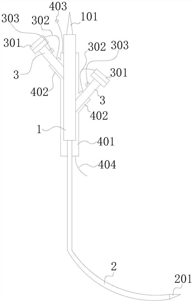 An extracorporeal indwelling needle assembly