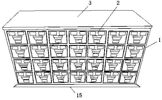 A traditional Chinese medicine cabinet with cooling and drying function