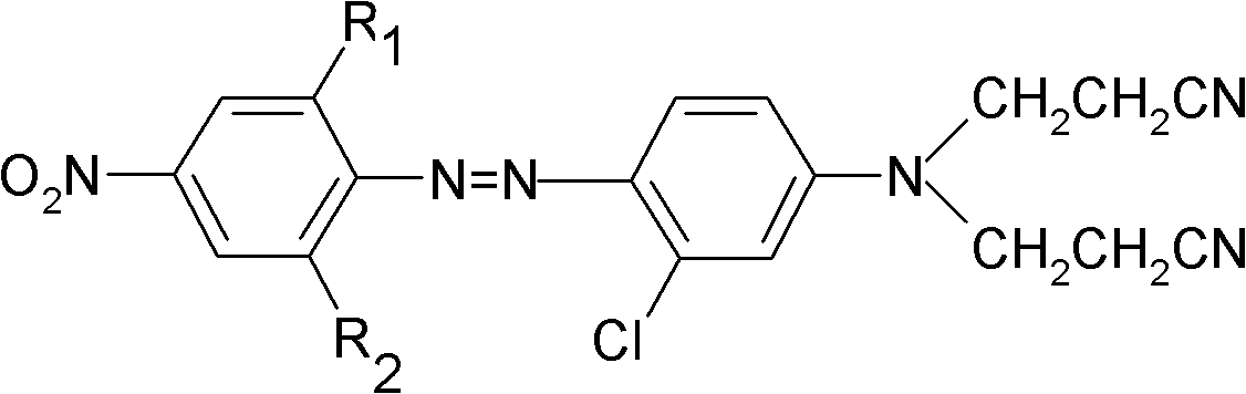 N,N-diacetoxyethyl-m-chloroaniline series azo dyes