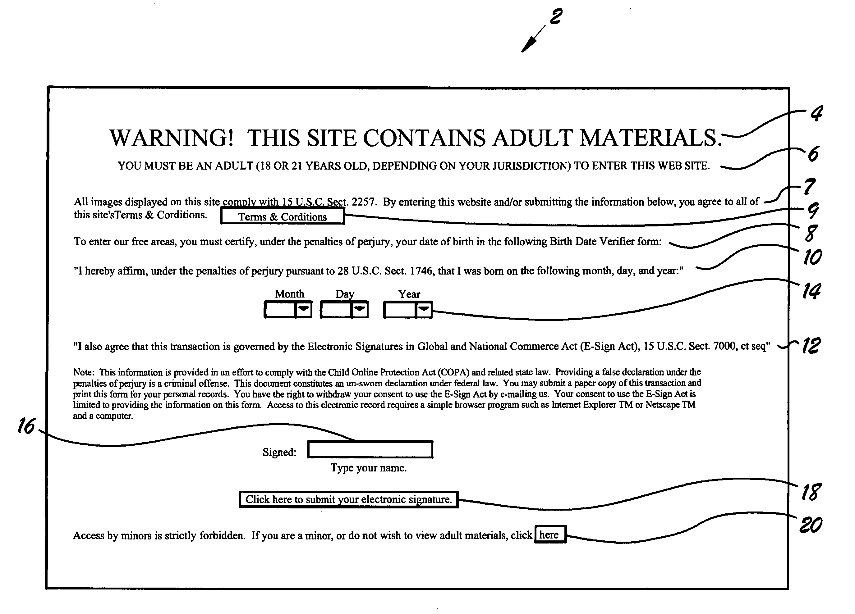 Method of age verification for electronic media