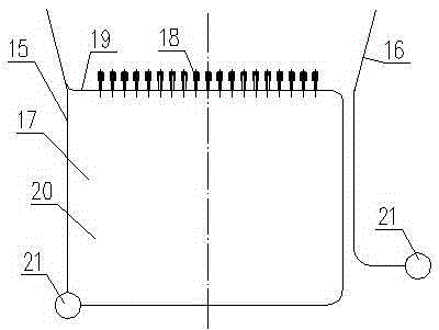 An air distribution device for a circulating fluidized bed boiler