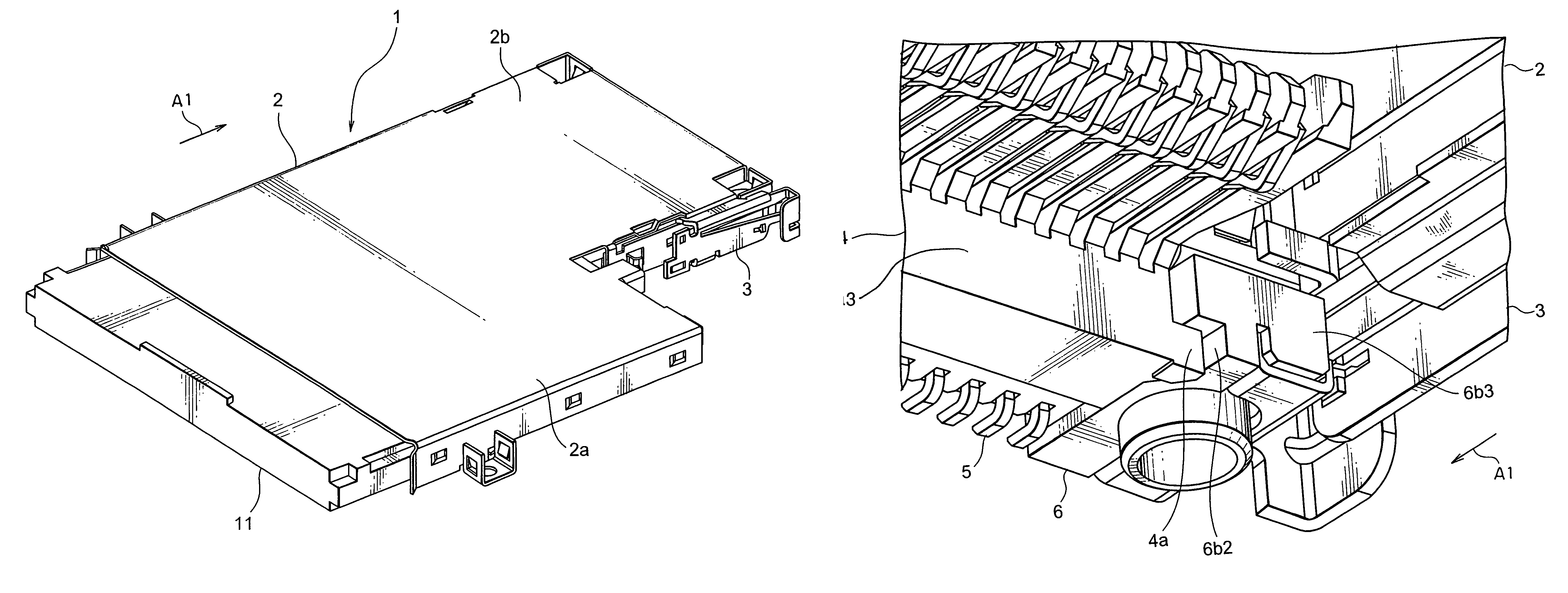 Card connector having a stopper to be fixed to a mounting object and adapted to come in contact with a card inserted into the card connector