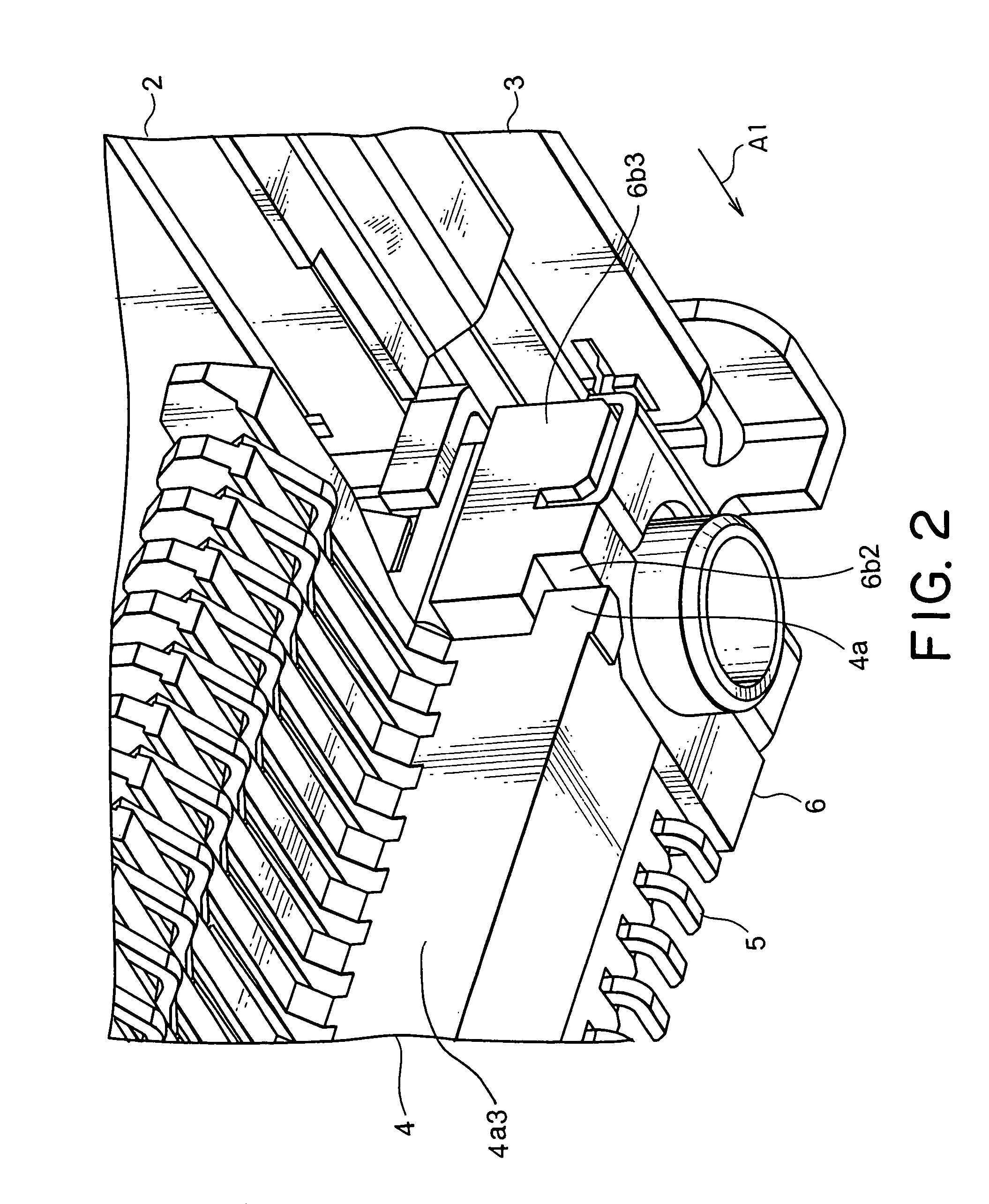 Card connector having a stopper to be fixed to a mounting object and adapted to come in contact with a card inserted into the card connector