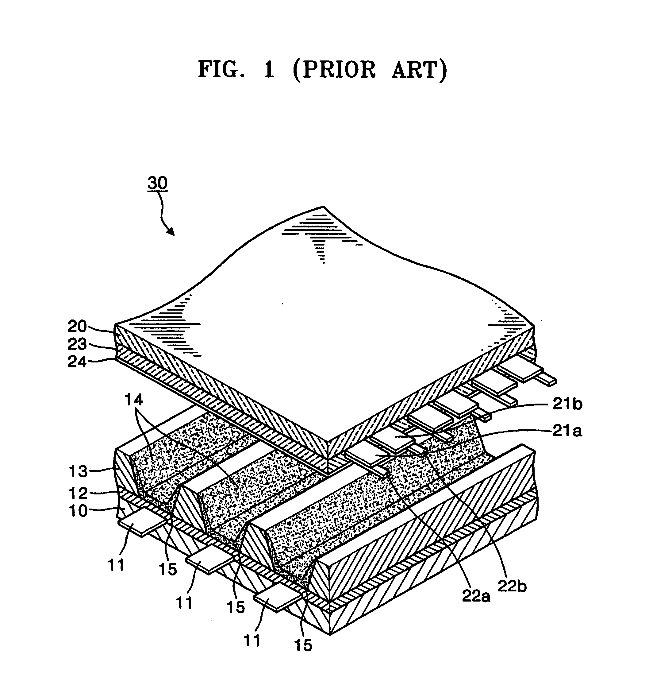 Plasma display panel with discharge cells having curved concave-shaped walls