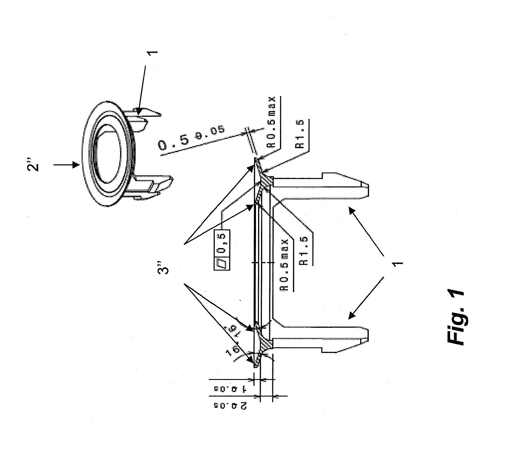 Process for fastening an accessory to a plastic hollow body during the molding thereof and a connection piece