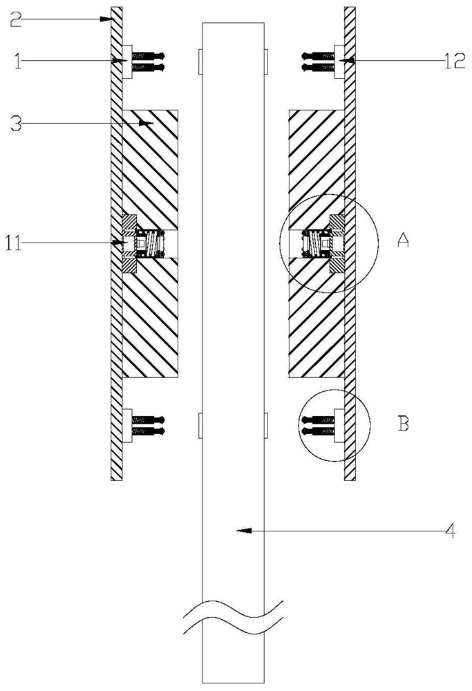 Automobile brake pad thickness detection device