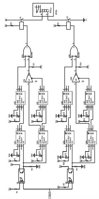 Relay double break dynamic driving circuit with frequency detection function