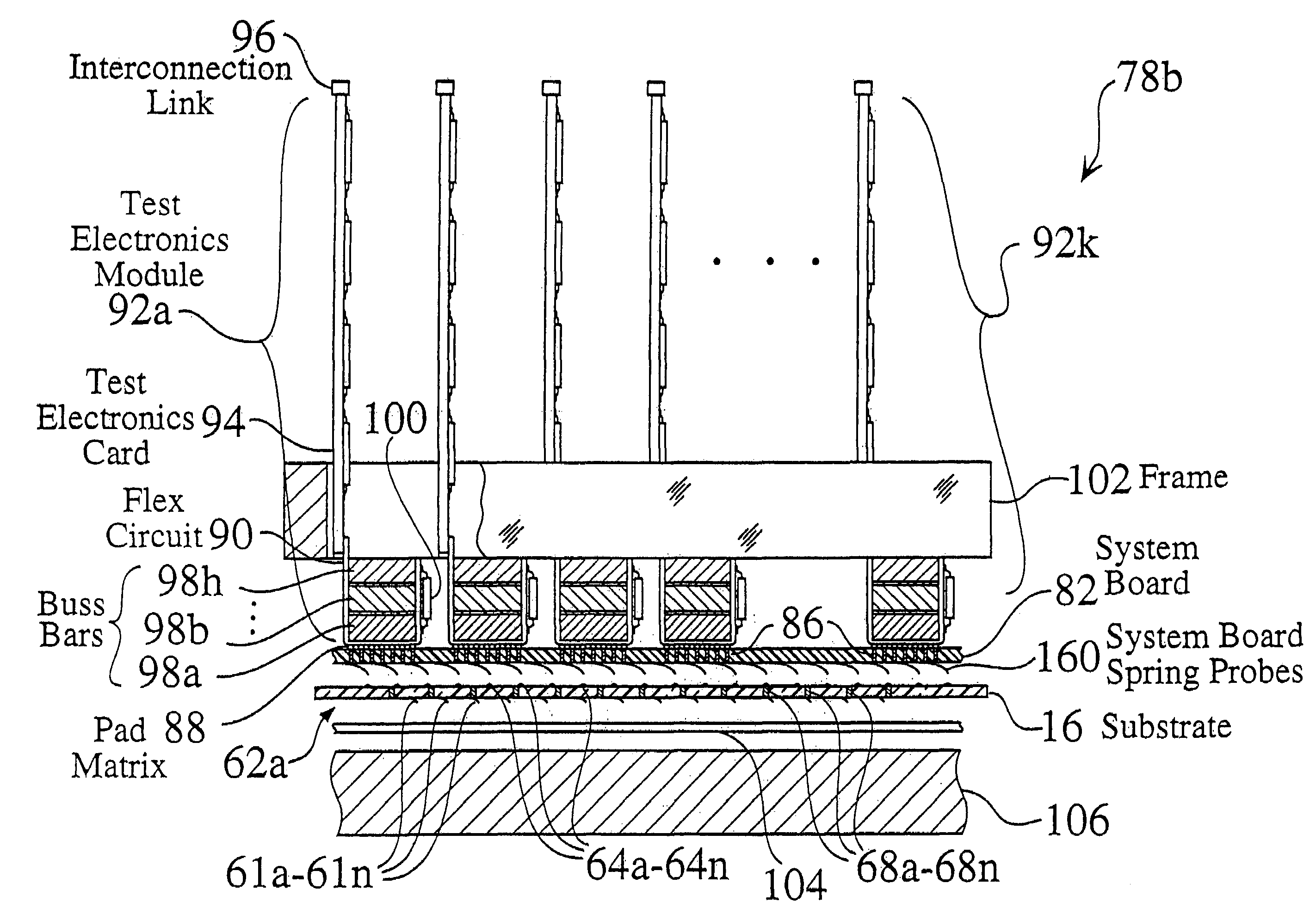 Massively parallel interface for electronic circuit