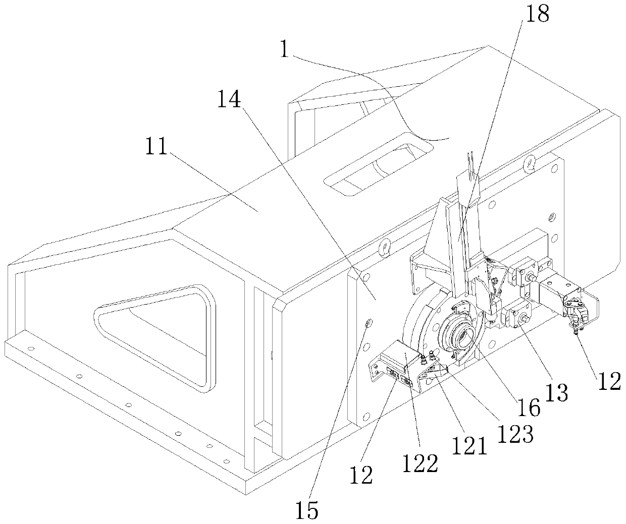 Clamping device for off-line detection of motor gearbox of new energy vehicle