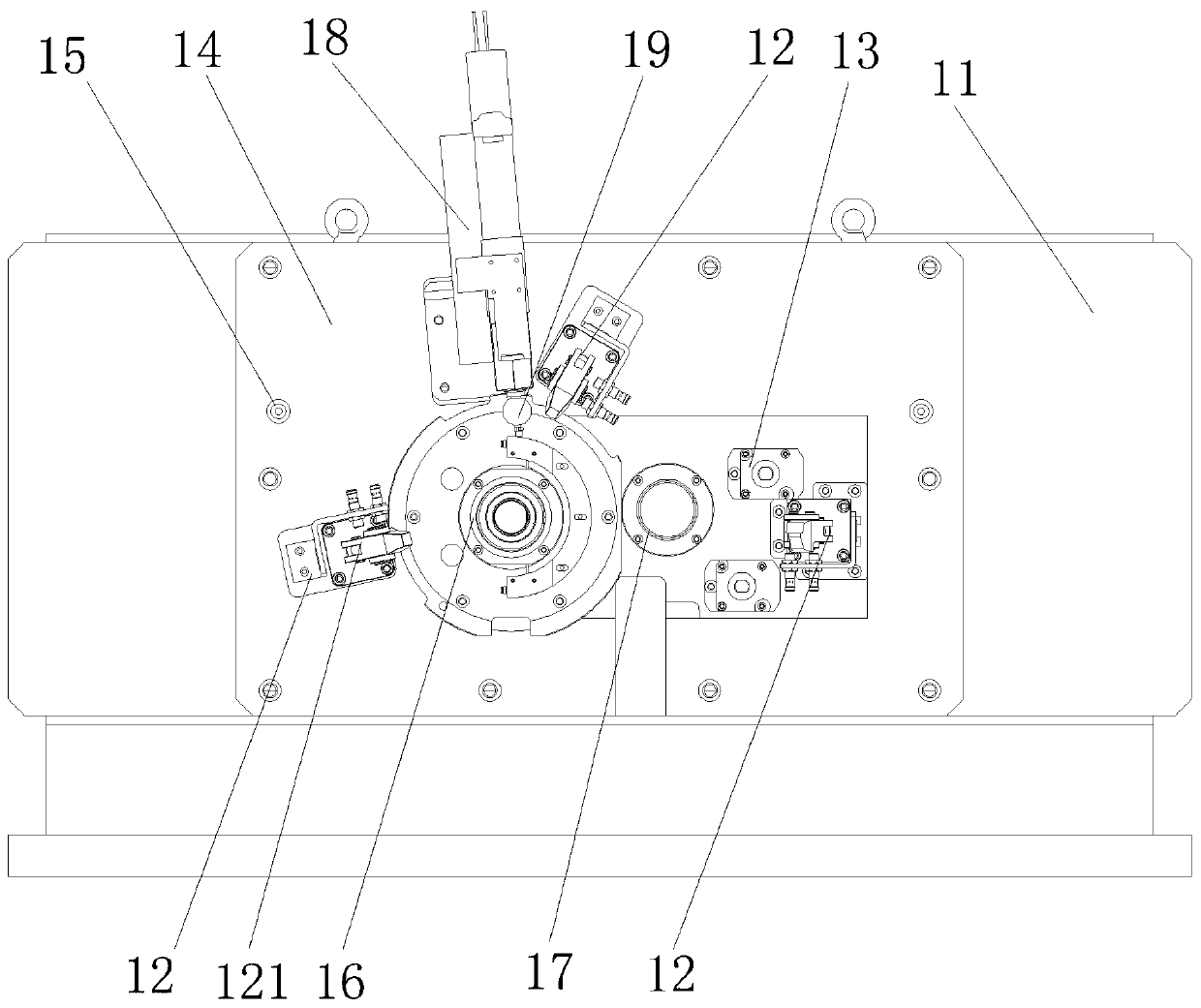 Clamping device for off-line detection of motor gearbox of new energy vehicle