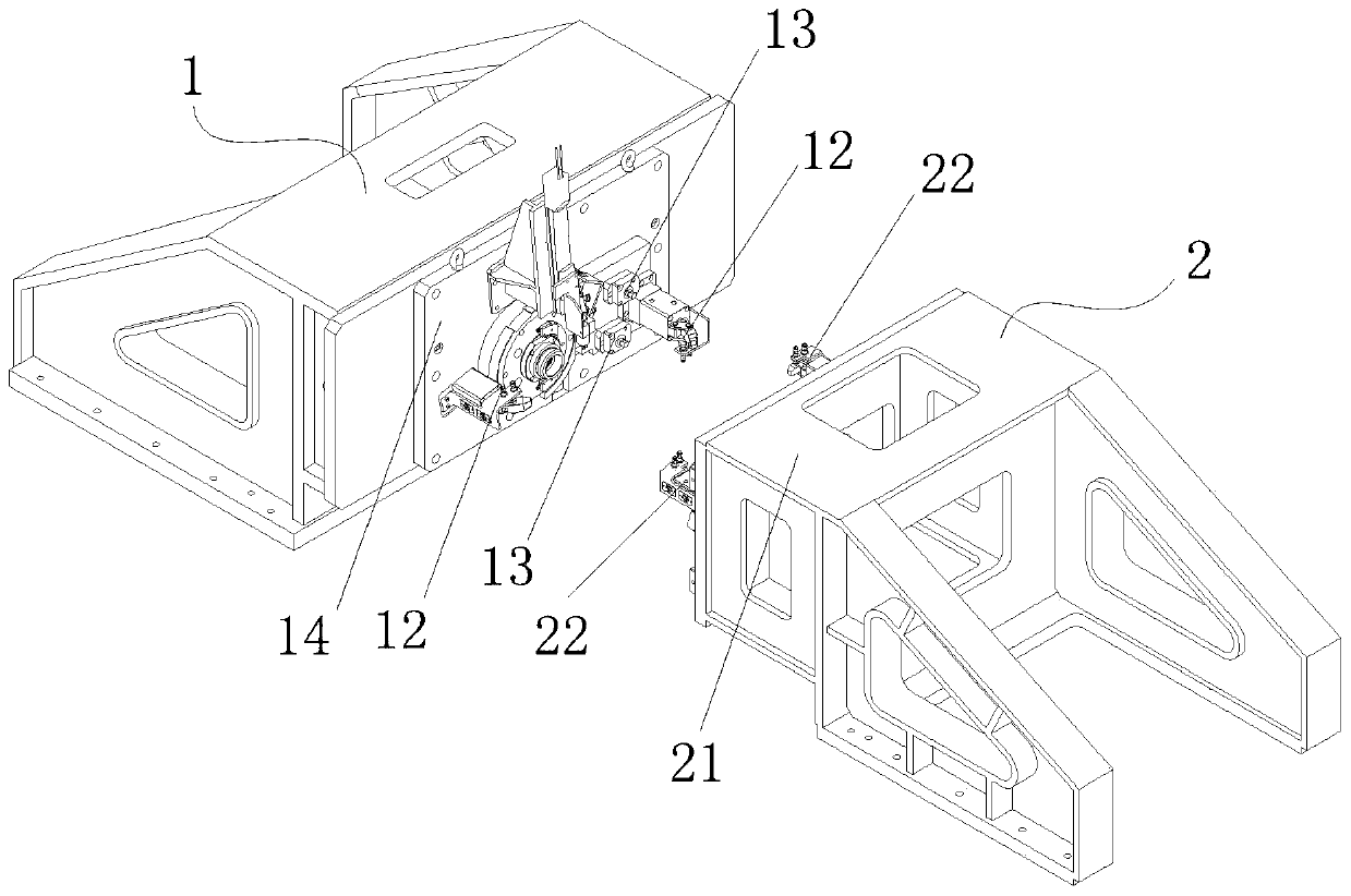 Clamping device for off-line detection of motor gearbox of new energy vehicle