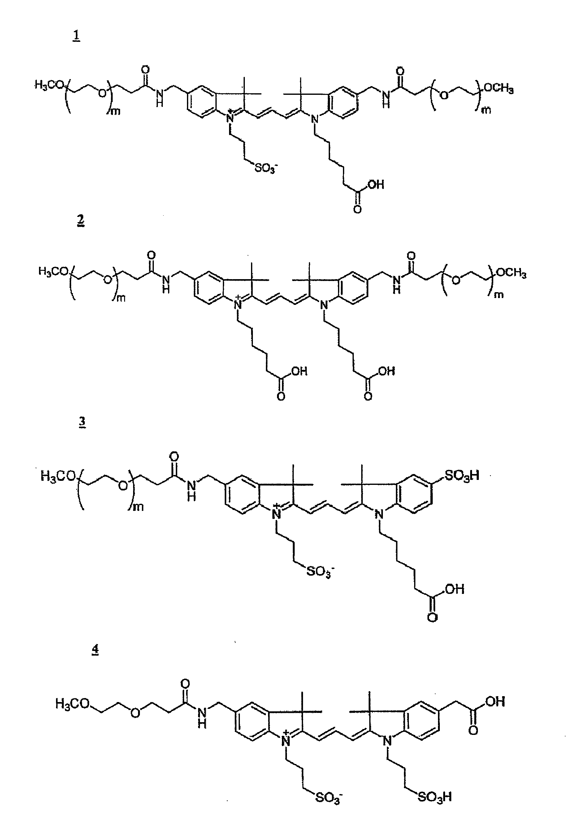 Functionalized cyanine dyes (PEG)