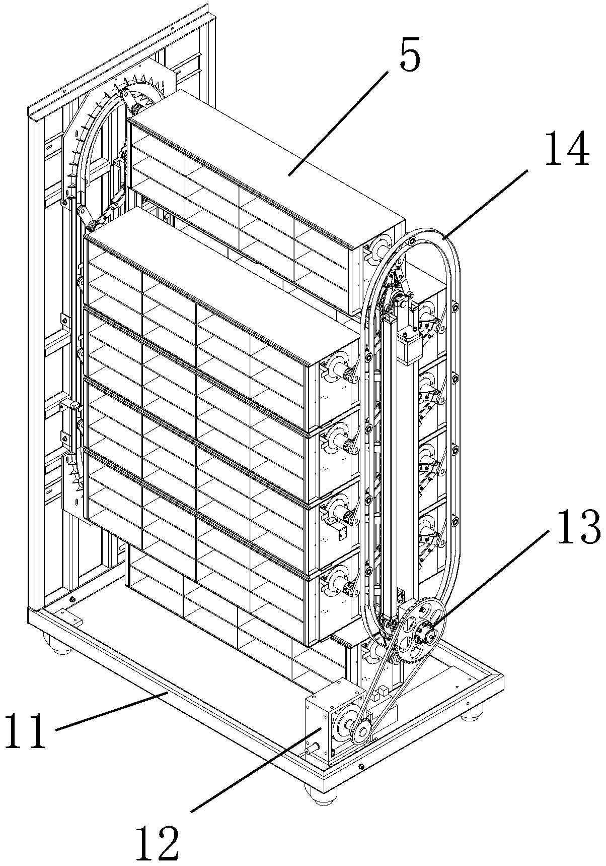 Rotating coat distributing machine