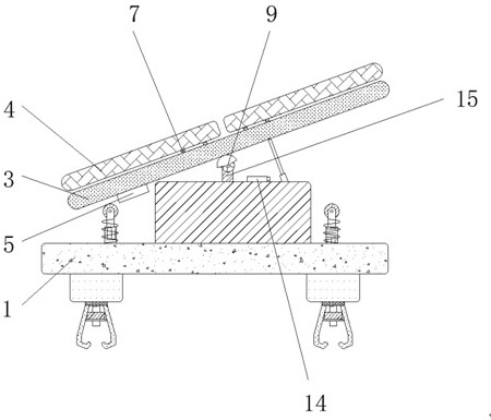 Roof solar panel with telescopic structure