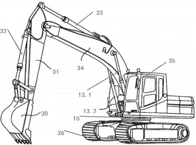 Negative flow inlet and outlet separated combined control hydraulic system