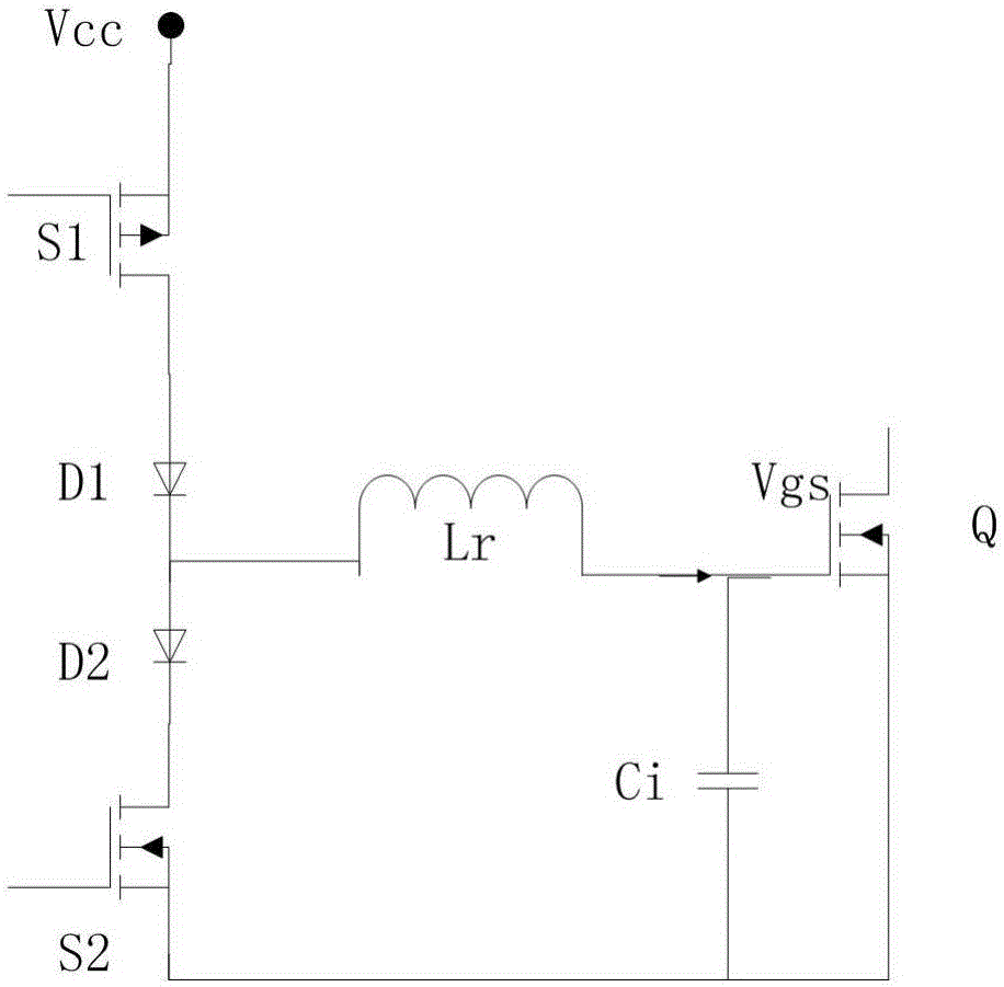 Charge holding-based switching device driving circuit