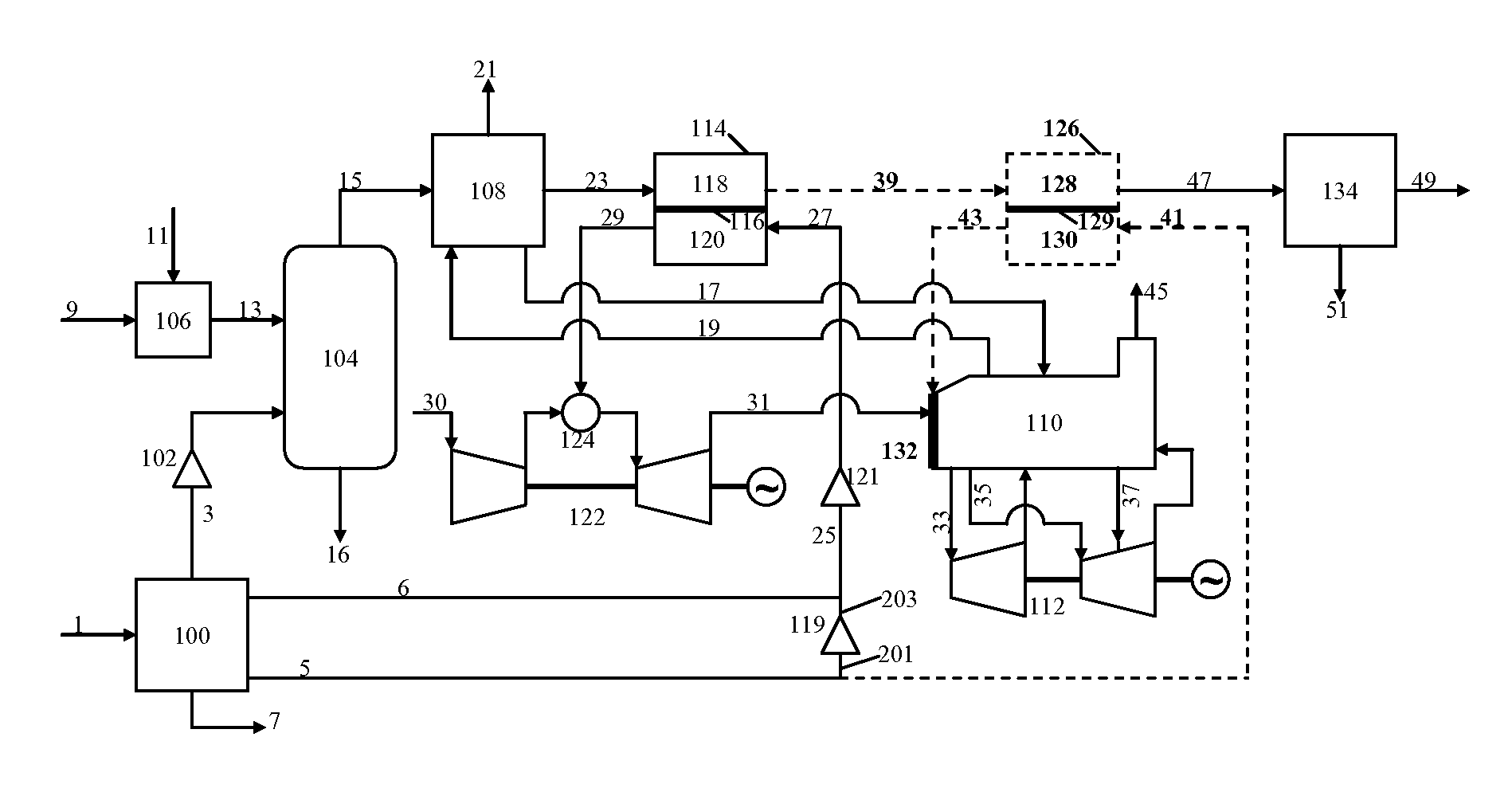 ASU nitrogen sweep gas in hydrogen separation membrane for production of HRSG duct burner fuel