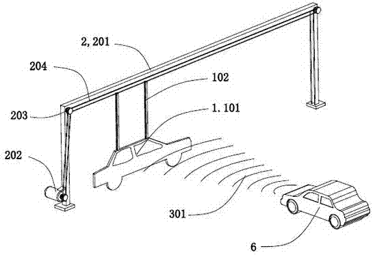 Test method and device for calibrating lateral coming vehicle by head-on collision prevention system