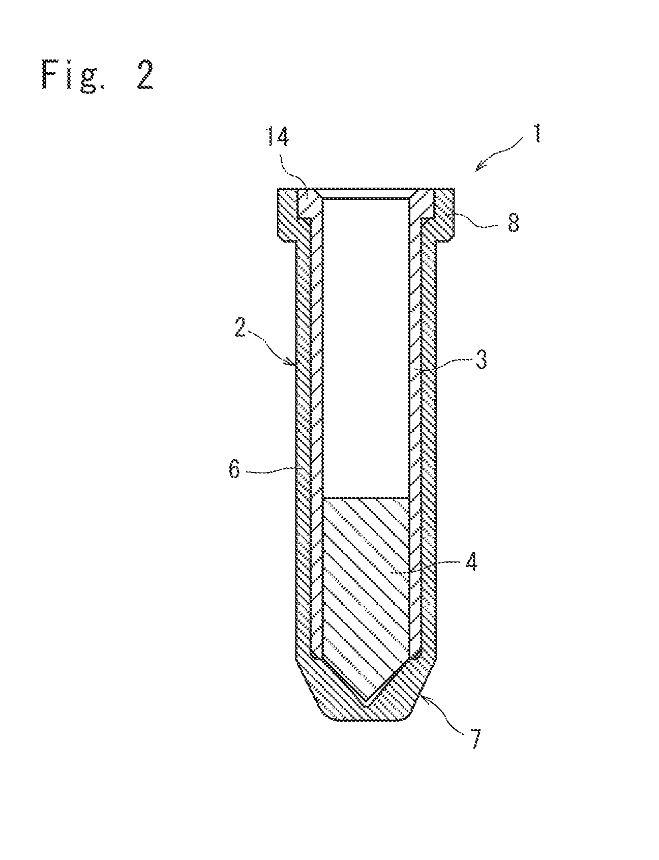 Ejection device and method of filling the ejection device with a material