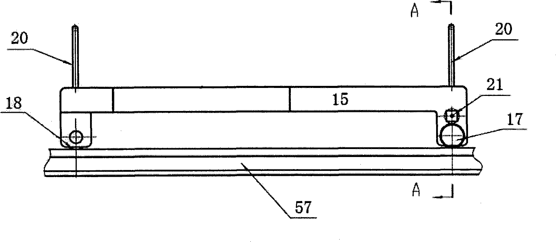 On-line laser processing device used for railway steel rail surface toughening treatment