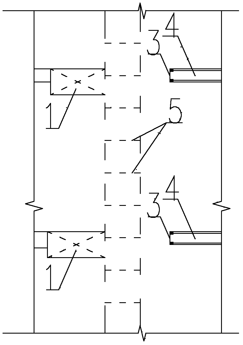 Method for dismantling division wall between foundation pits in semi-reversed construction mode