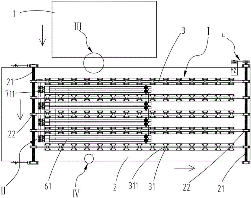 Glass transferring system for glass bending furnace