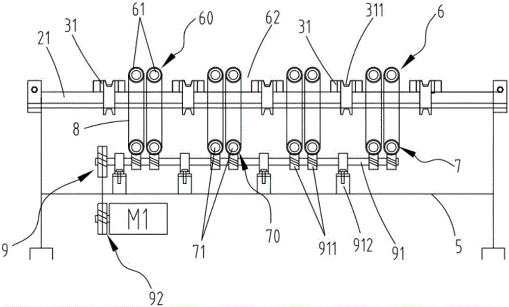 Glass transferring system for glass bending furnace