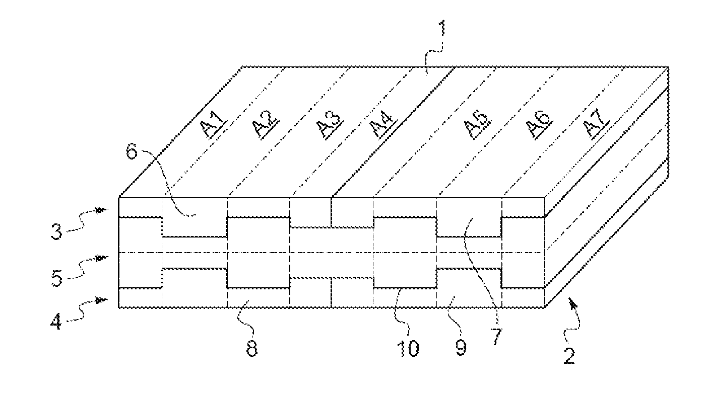 Four-sided reversible bedding element