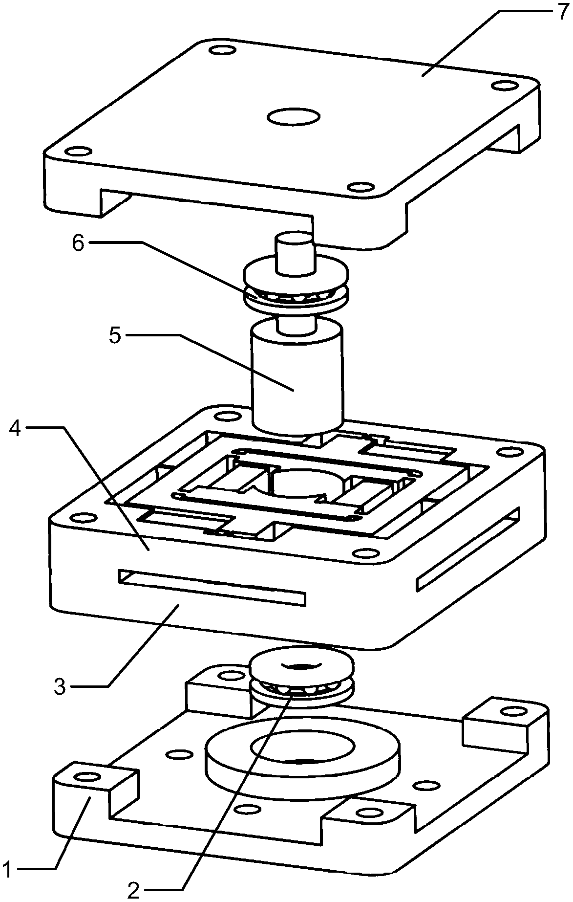 Piezoelectric drive high-precision rotary actuation device and method with integrated clamp drive