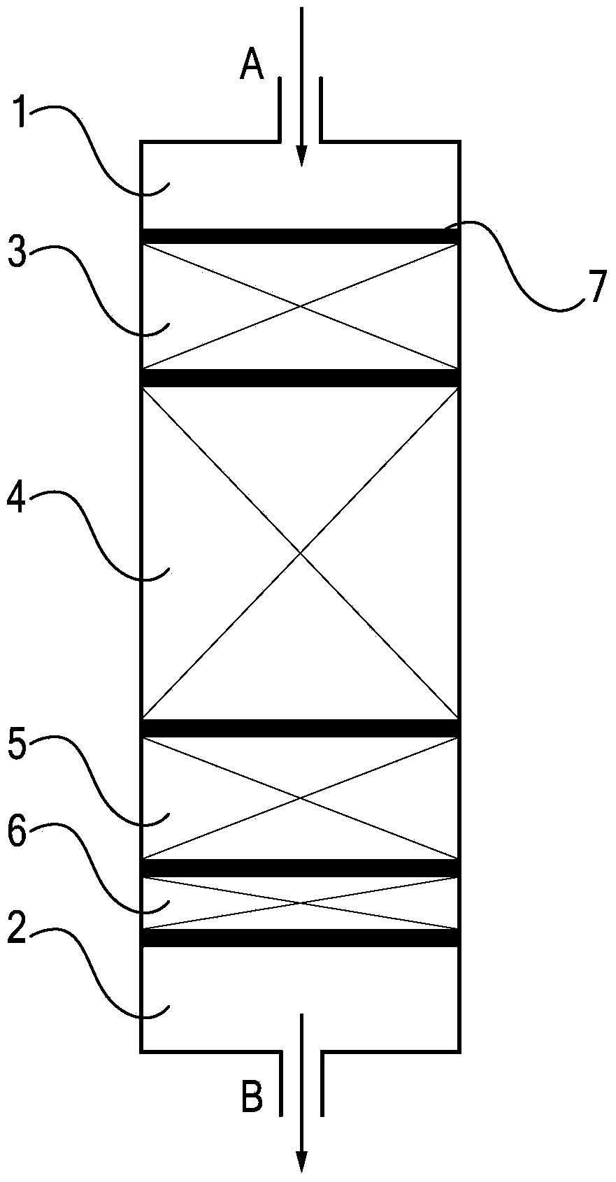 Biomass filler anaerobic filter tank for treating oxidation-state pollutants