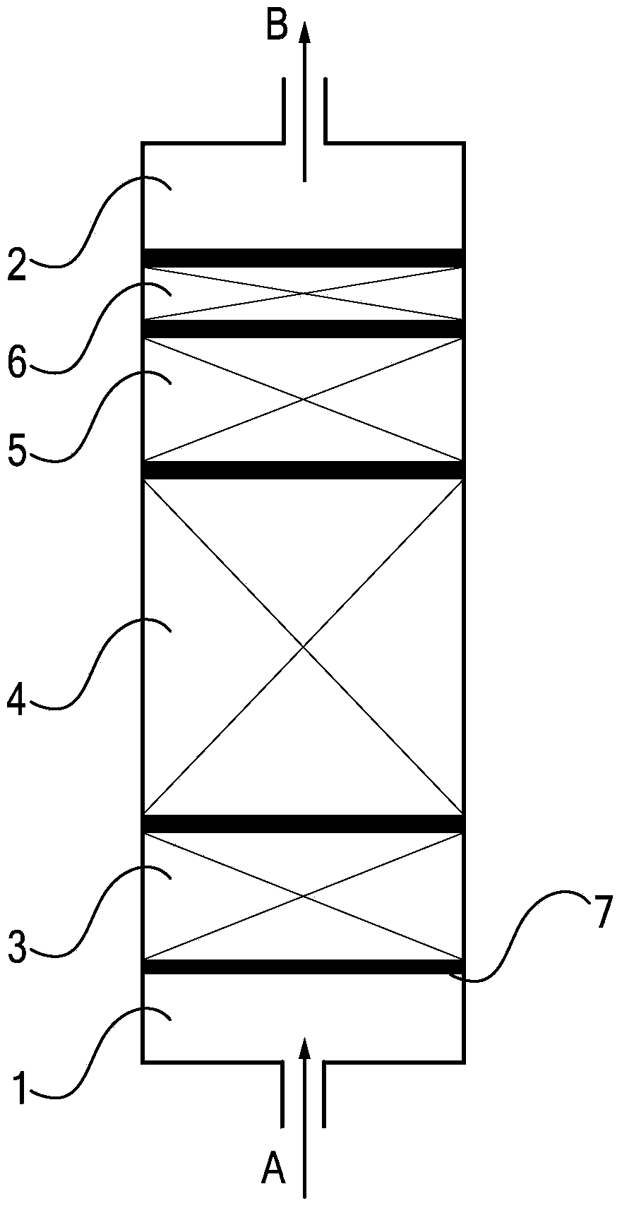 Biomass filler anaerobic filter tank for treating oxidation-state pollutants