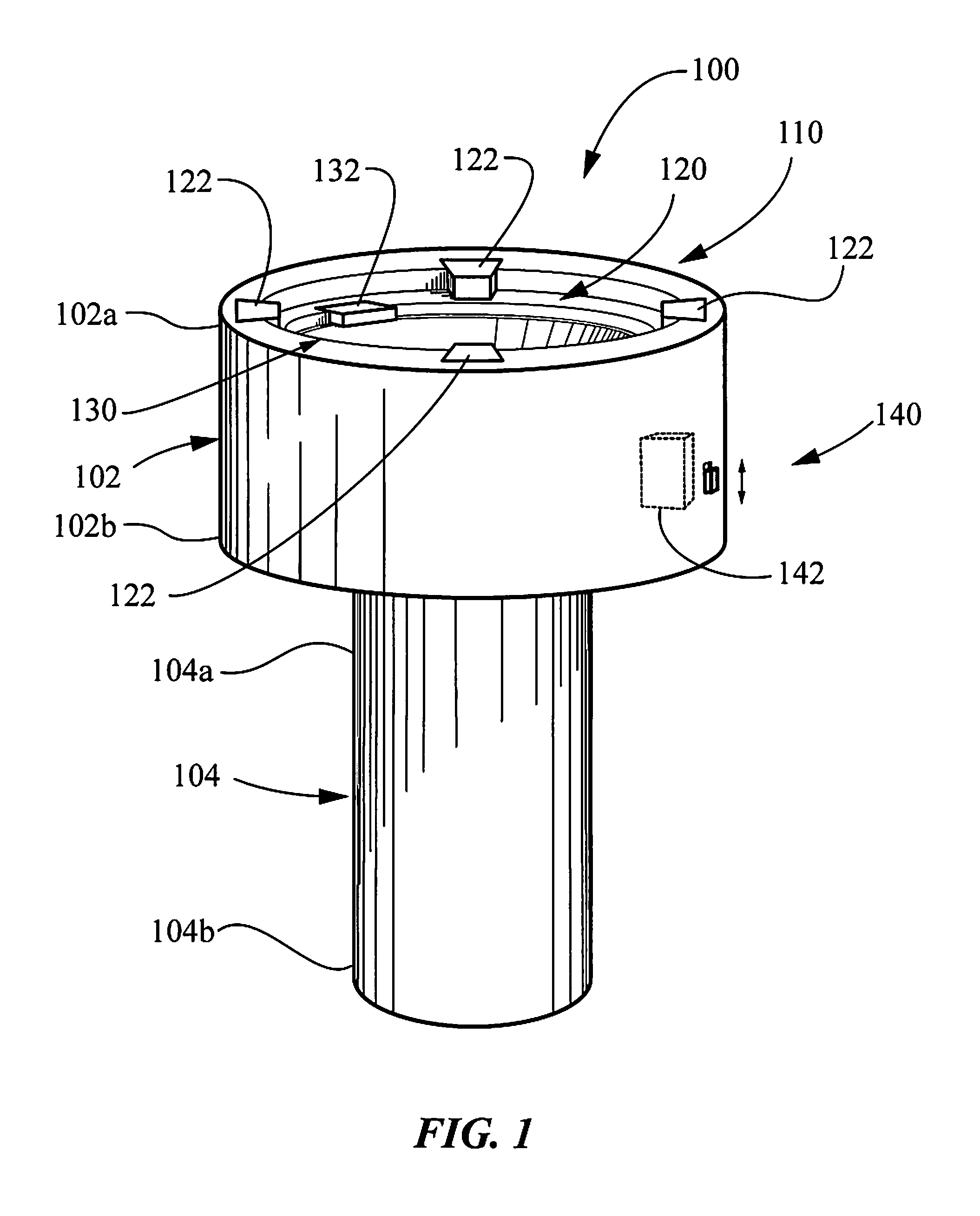 Access assembly with landing light