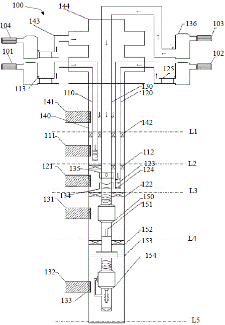 Multi-media separated injection system suitable for mine field complex oil reservoir