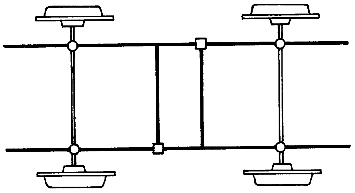 Articulated bogey frame and an articulated bogey including such a frame