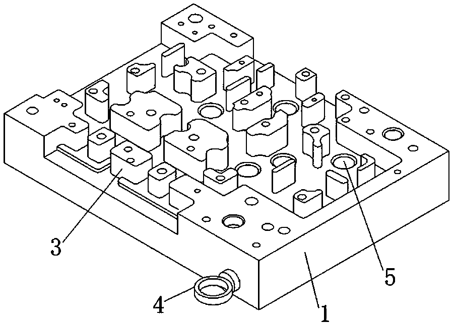 Automobile structural component mold structure and manufacturing process thereof