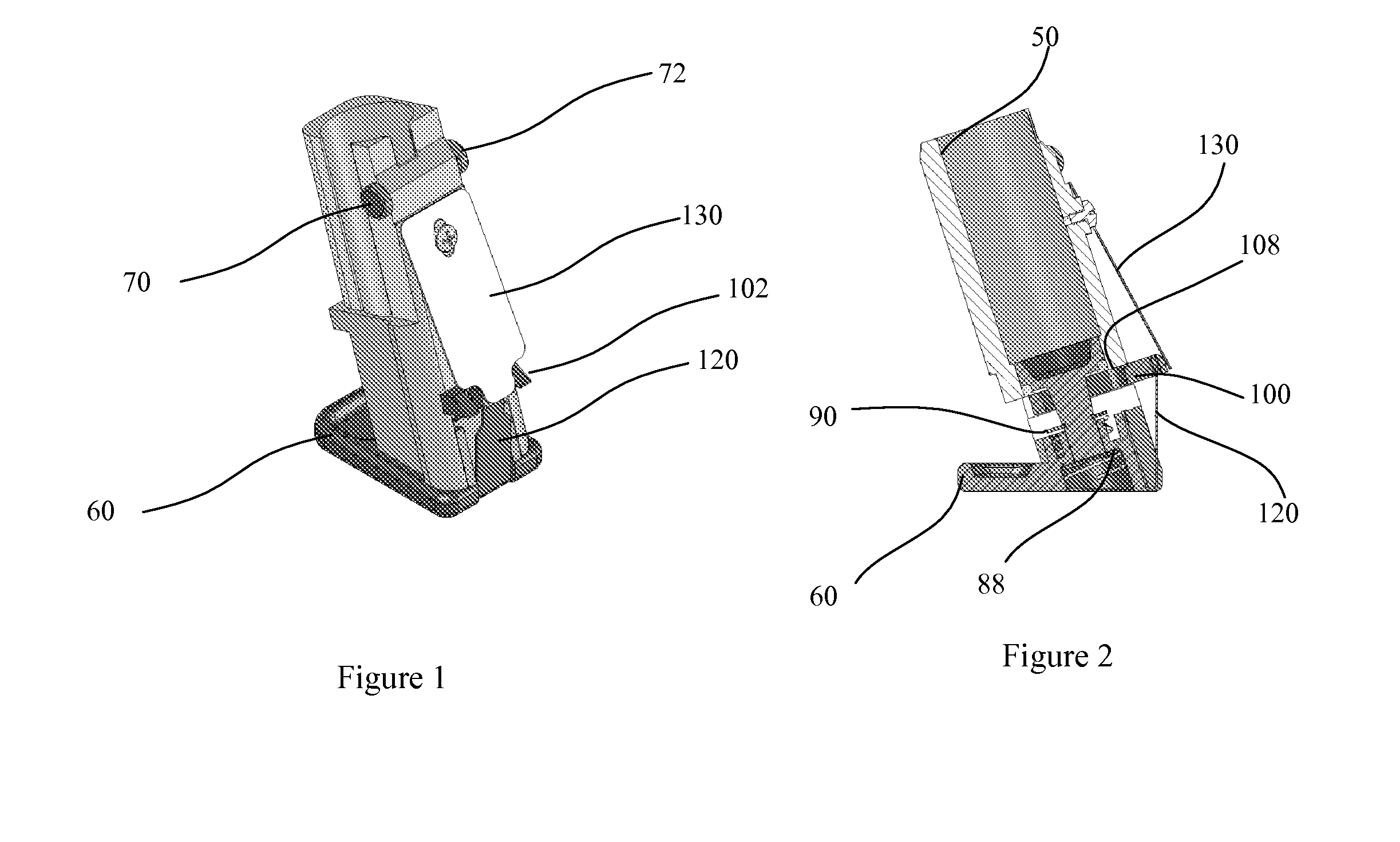 Magazine assembly for presenting a pressure cartridge to a compressed gas powered device