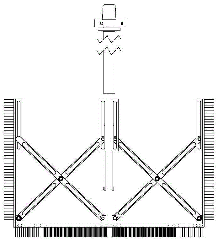 Mixing pan cleaning device of vertical mixing machine