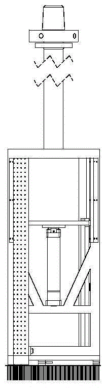 Mixing pan cleaning device of vertical mixing machine