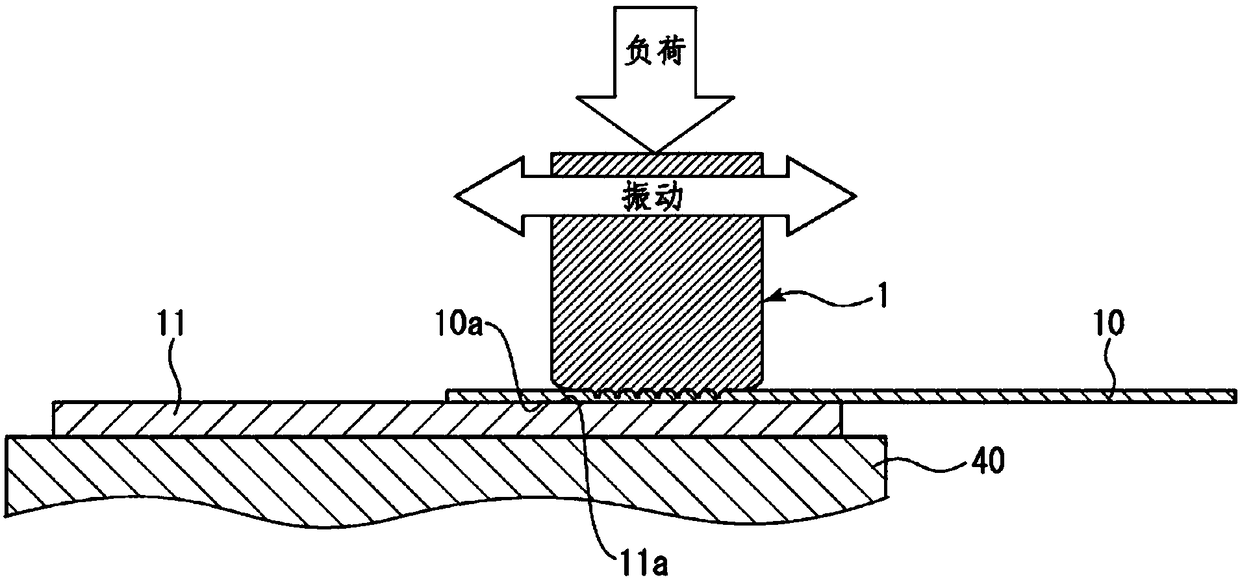 Ultrasonic bonding jig, ultrasonic bonding method, and bonding structure